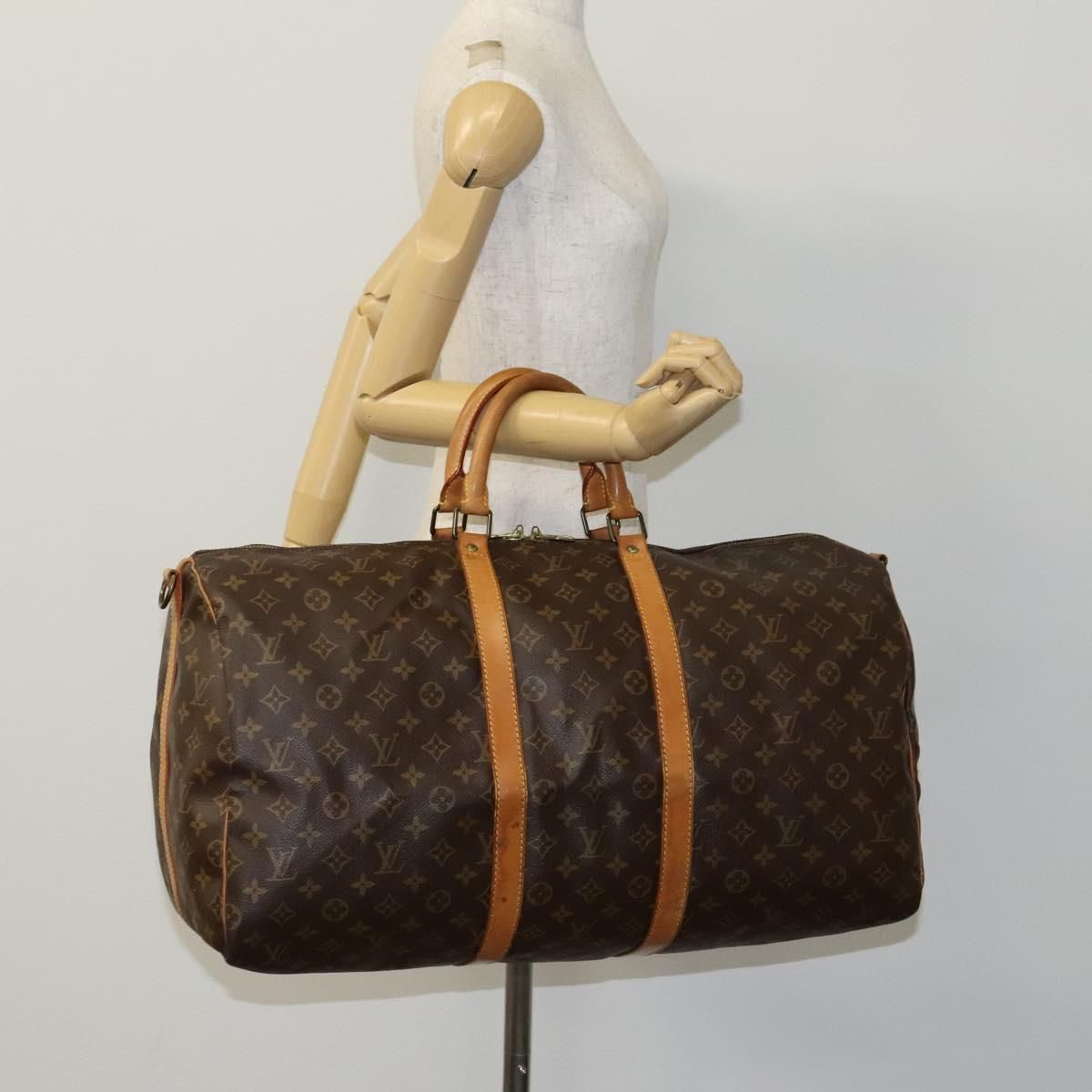 Louis Vuitton Monogram Keepall Bandouliere 55 Boston Bag M 41414 Lv Auth