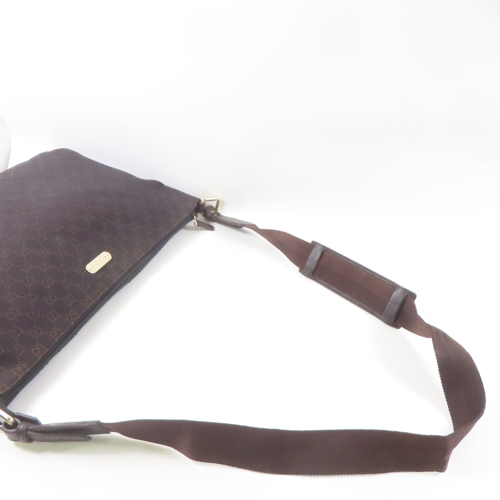 Gucci Canvas Shoulder Bag Brown Gg Canvas 190628