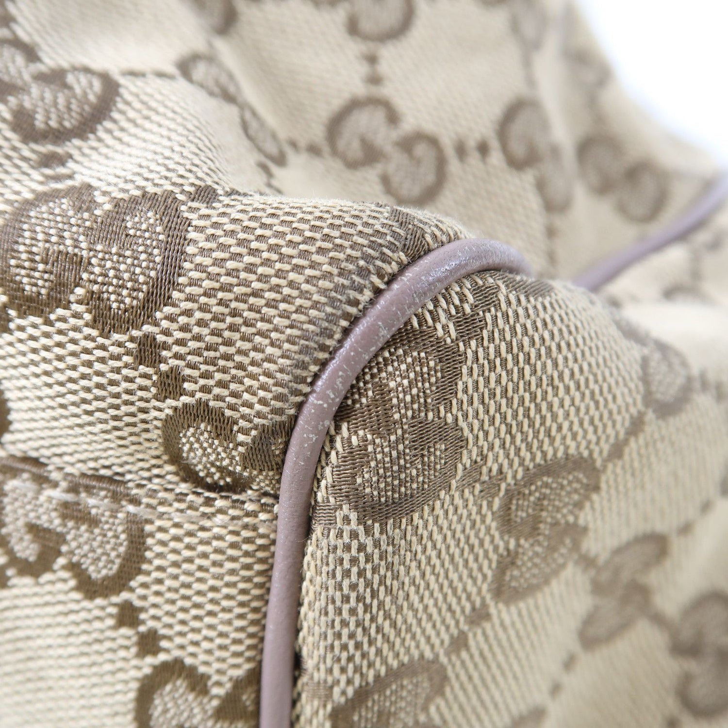 Gucci Canvas Sukey Tote Gold Hand-turned Bag Palm Color Handbag Brown Brown Gg Canvas 211944