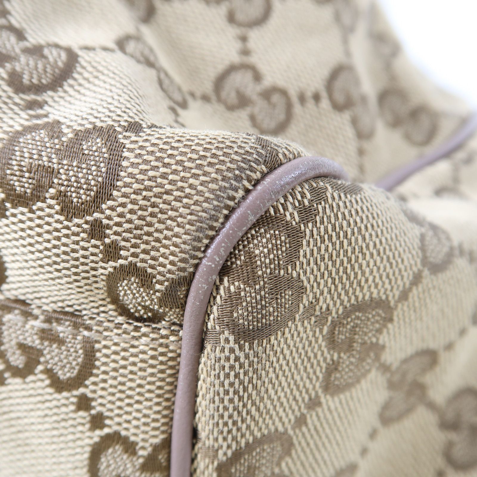 Gucci Canvas Sukey Tote Gold Hand-turned Bag Palm Color Handbag Brown Brown Gg Canvas 211944