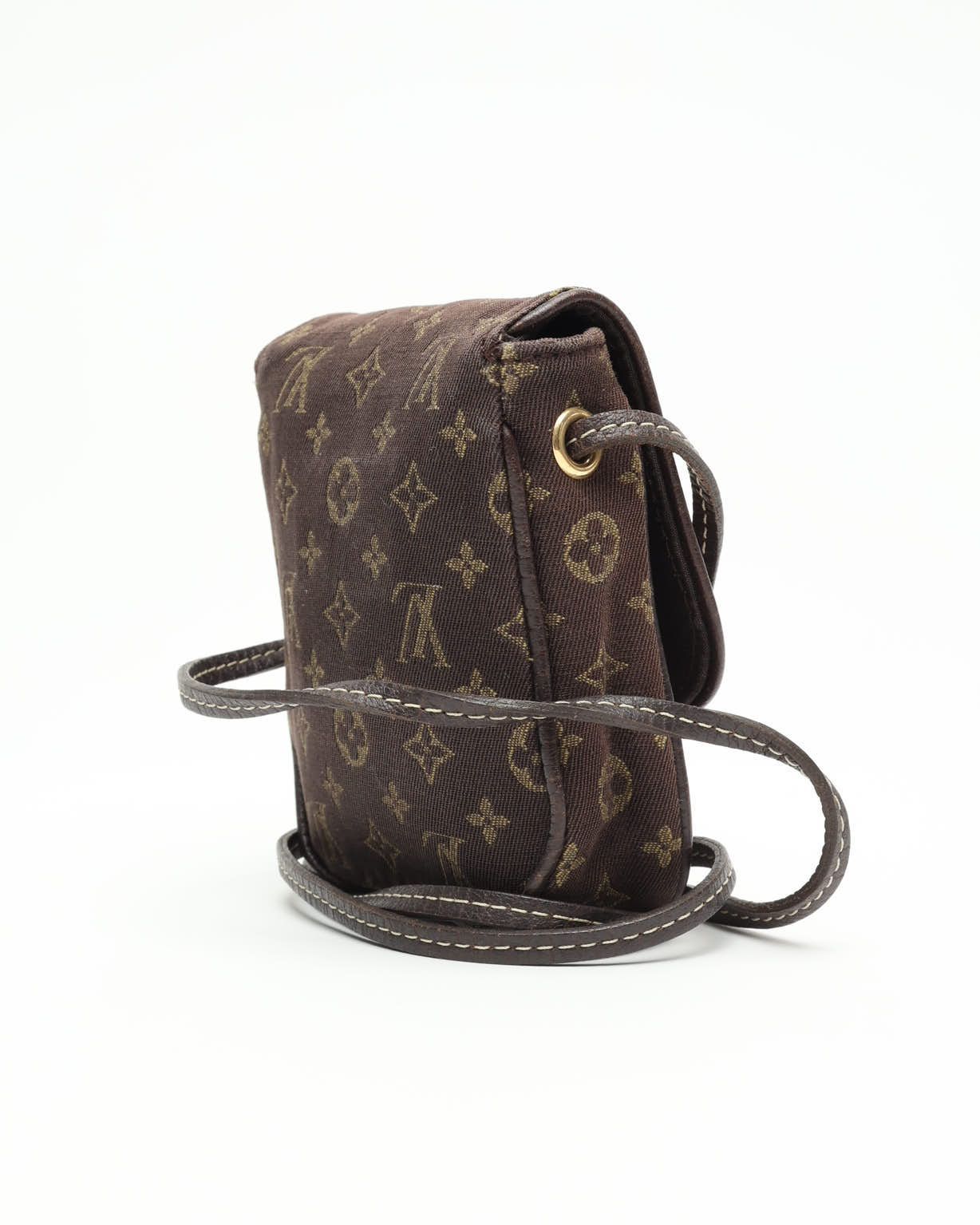 Louis Vuitton Ebene Monogram Mini Lin Canvas Pochette