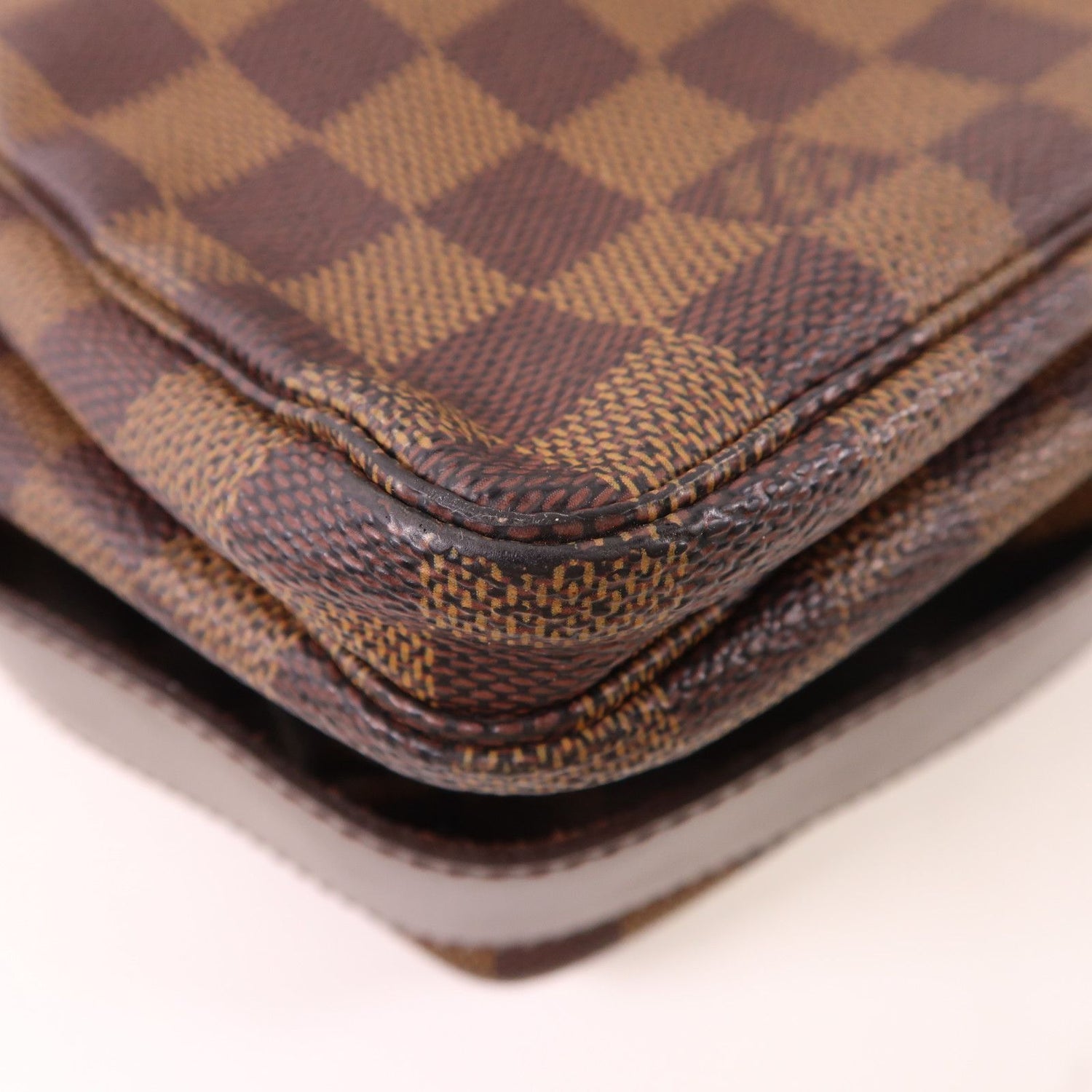 Louis Vuitton Damier Naviglio Gold Shoulder Bag Brown Shoulder Bag N 45255