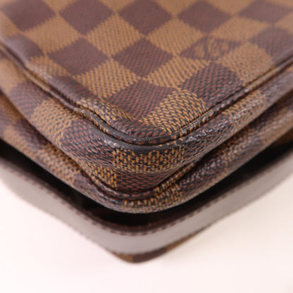 Louis Vuitton Damier Naviglio Gold Shoulder Bag Brown Shoulder Bag N 45255