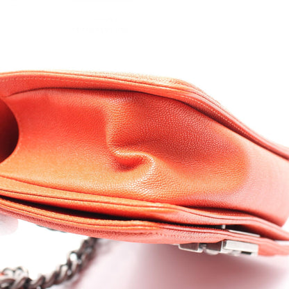 Chanel Boy Small Chain Shoulder Bag A 67085 Grained CalfskinOrange