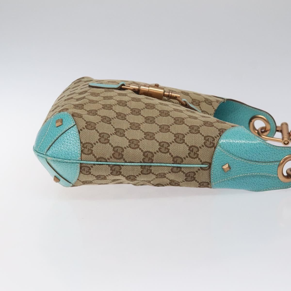 Gucci Jackie Gg Canvas Shoulder Bag Beige 120888 Auth