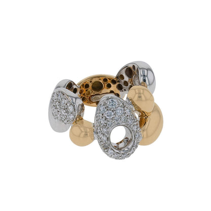 Marco Molinario two tones gold and diamonds ring
