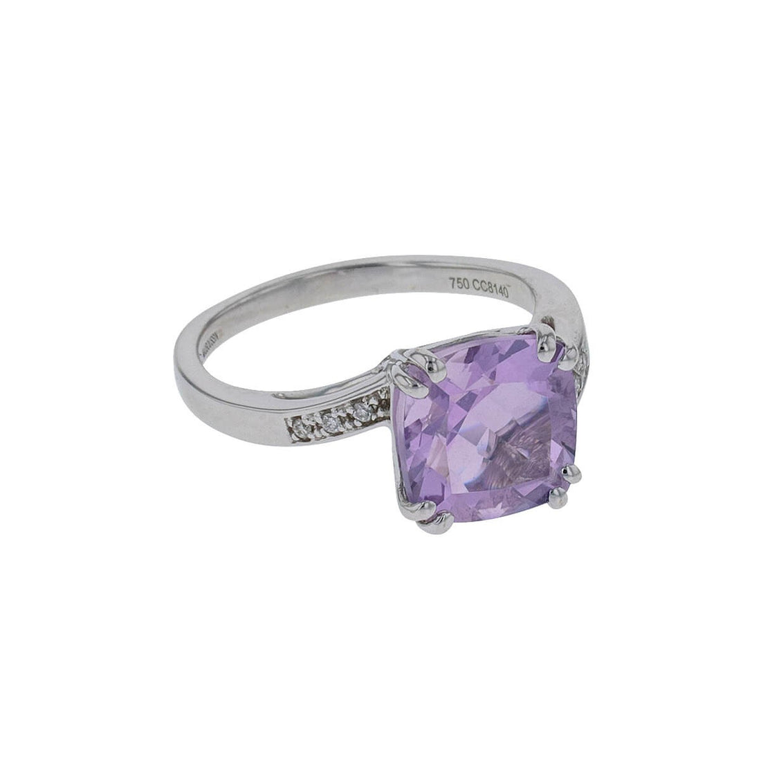 Mauboussin amethyst, diamonds and gold ring