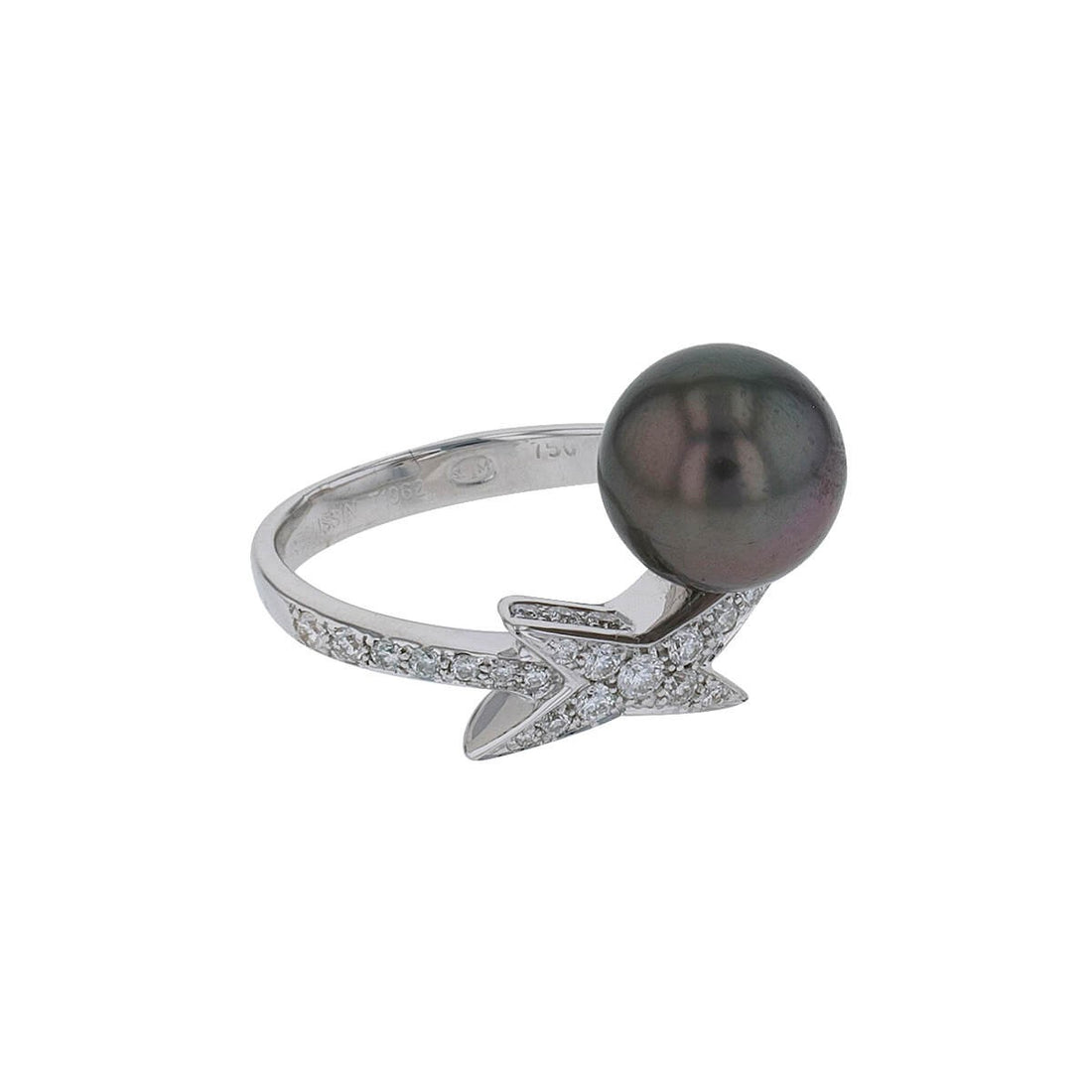 Mauboussin Perle de Ma Vie cultured pearl, diamonds and gold ring