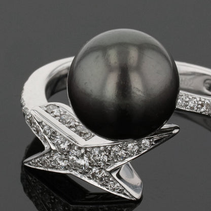 Mauboussin Perle de Ma Vie cultured pearl, diamonds and gold ring