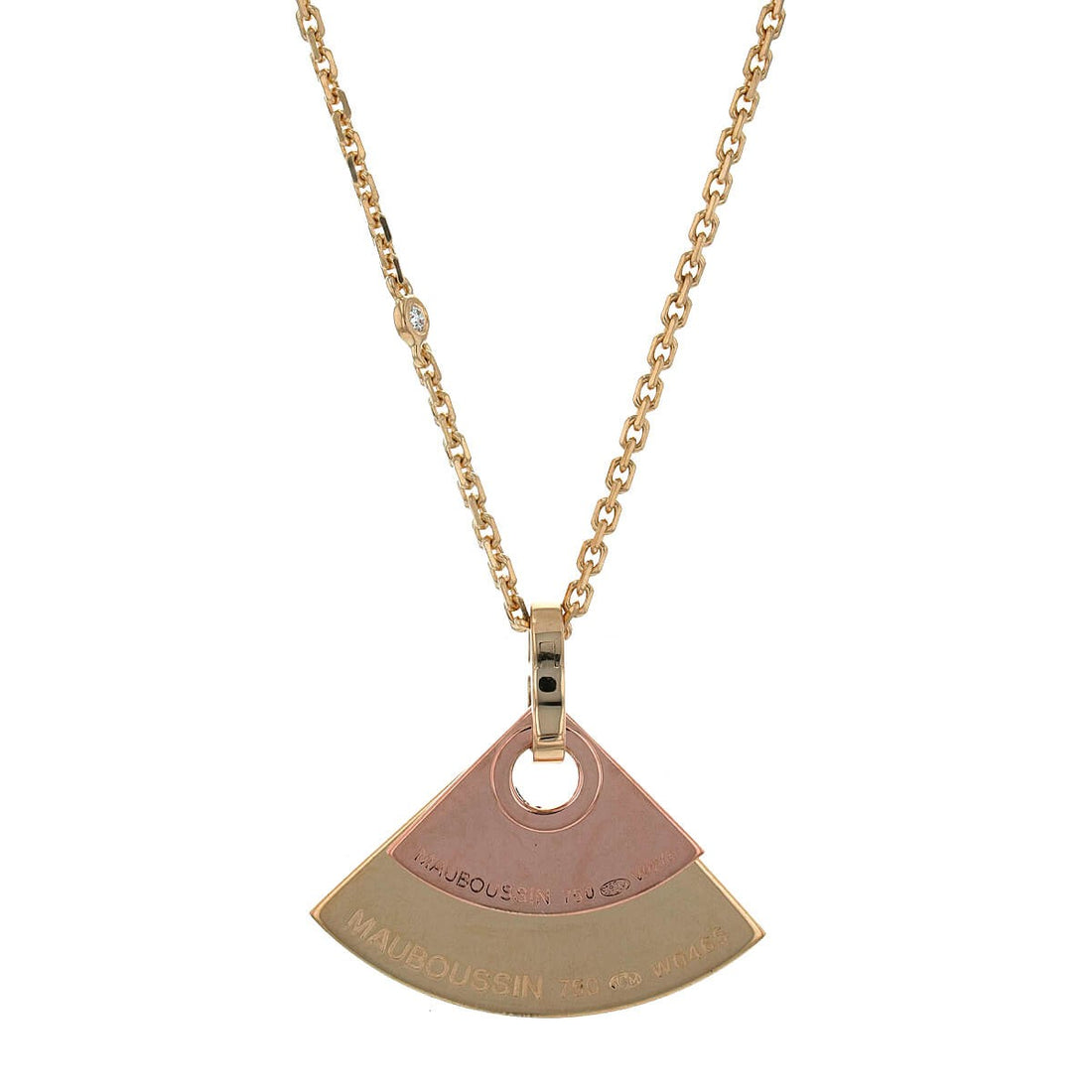 Mauboussin Un Souffle de Toi two tones gold and diamonds necklace