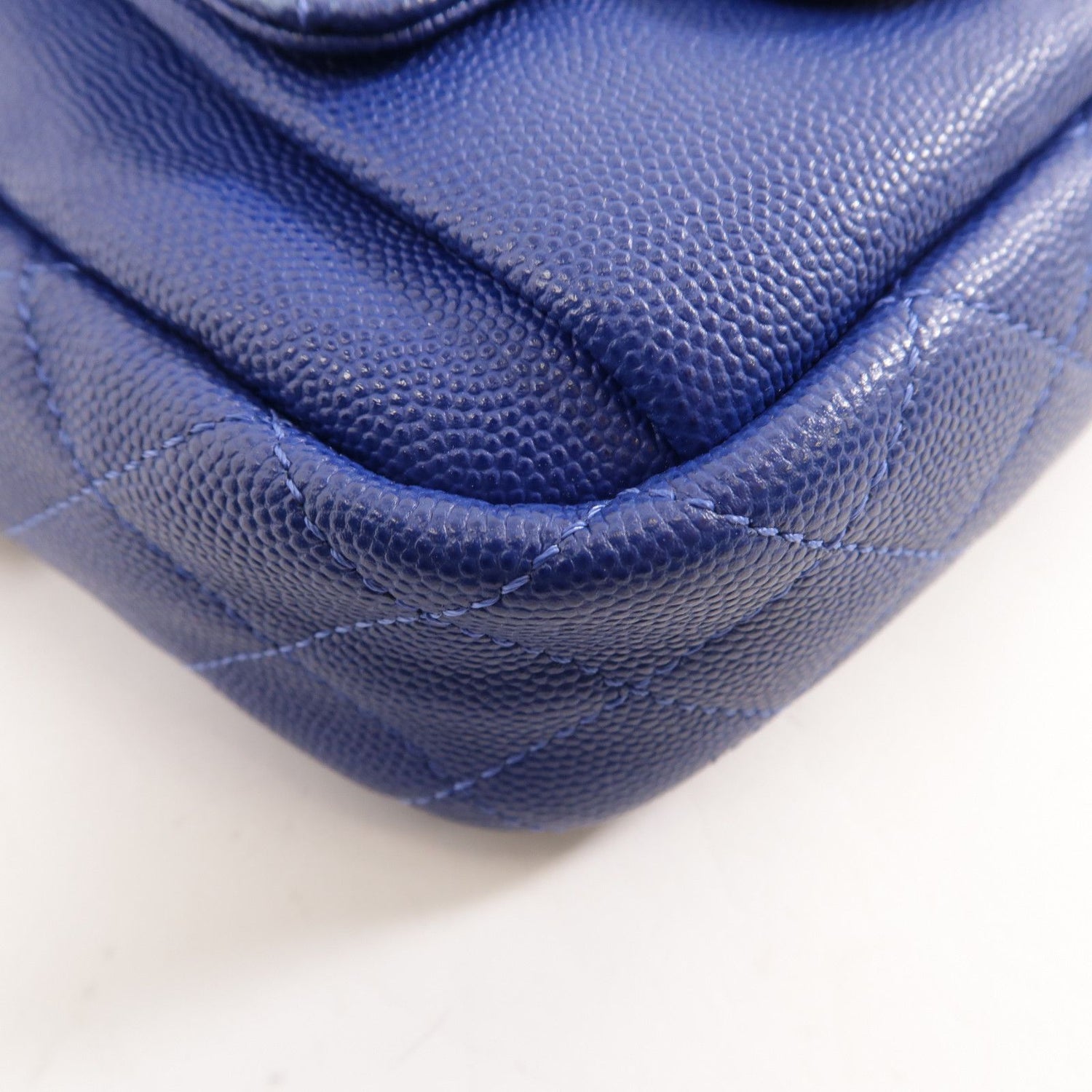 Chanel Caviar Quilted CC Day Camera Case Blue