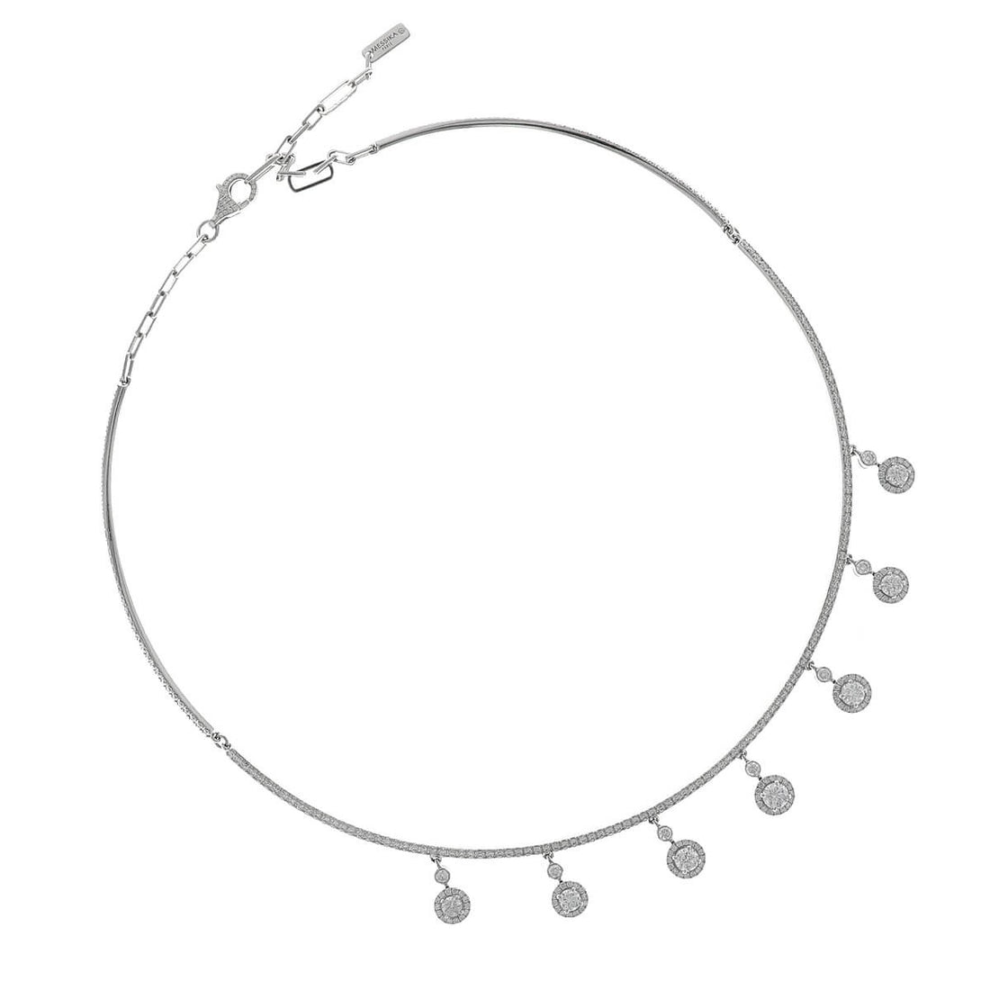 Messika diamonds and gold necklace