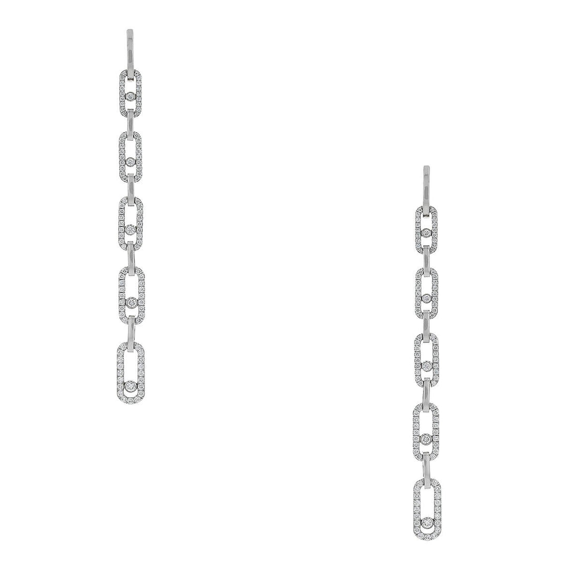 Messika Move Link Multi diamonds and gold earrings