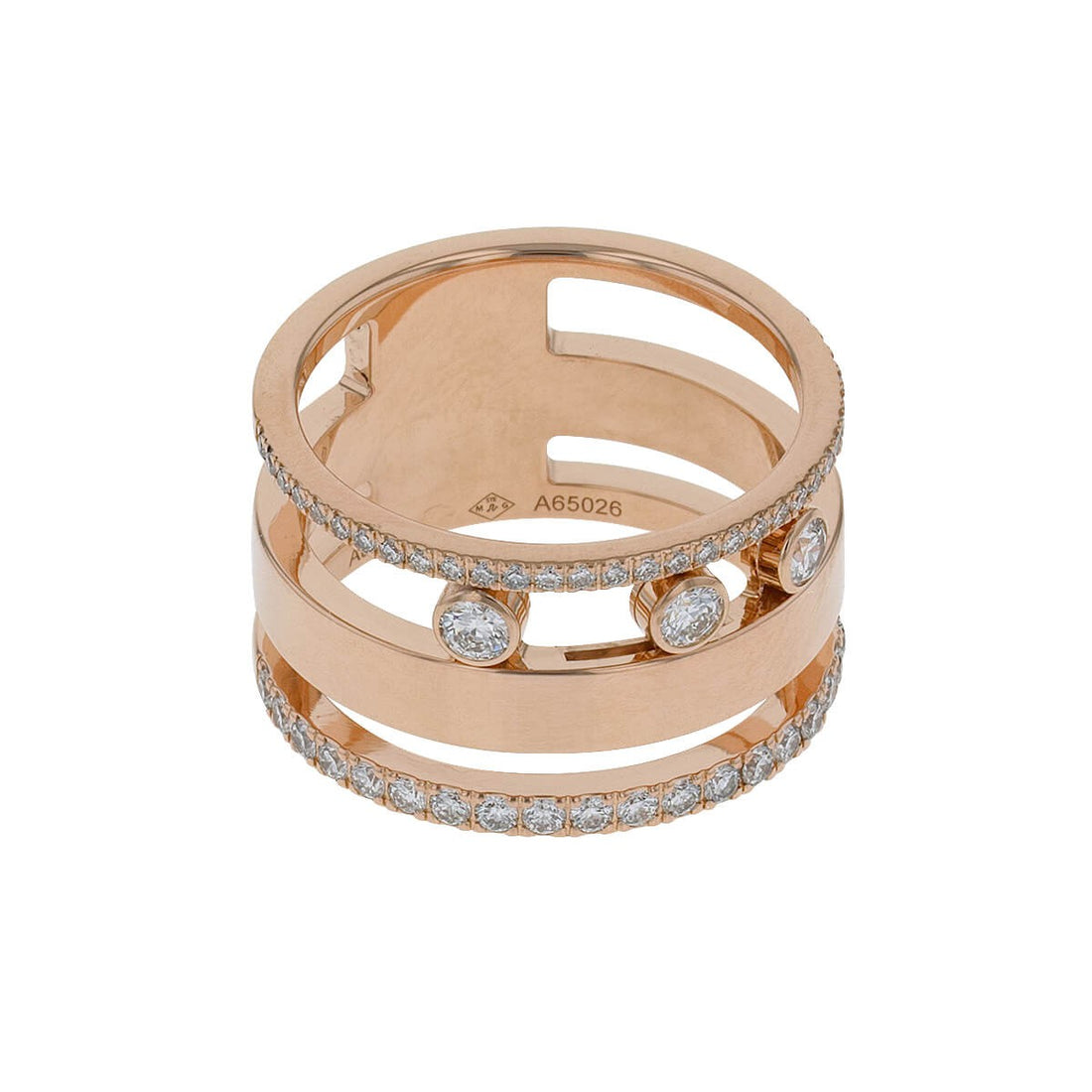Messika Move Romane GM diamonds and gold ring