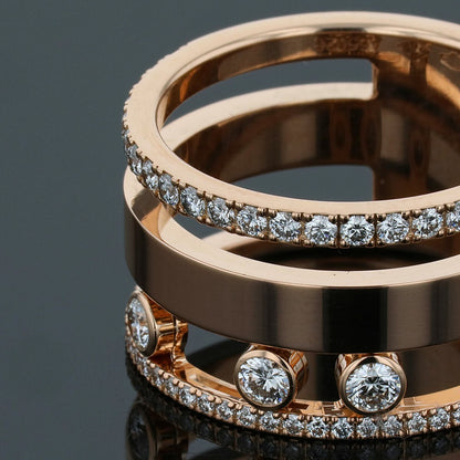 Messika Move Romane GM diamonds and gold ring