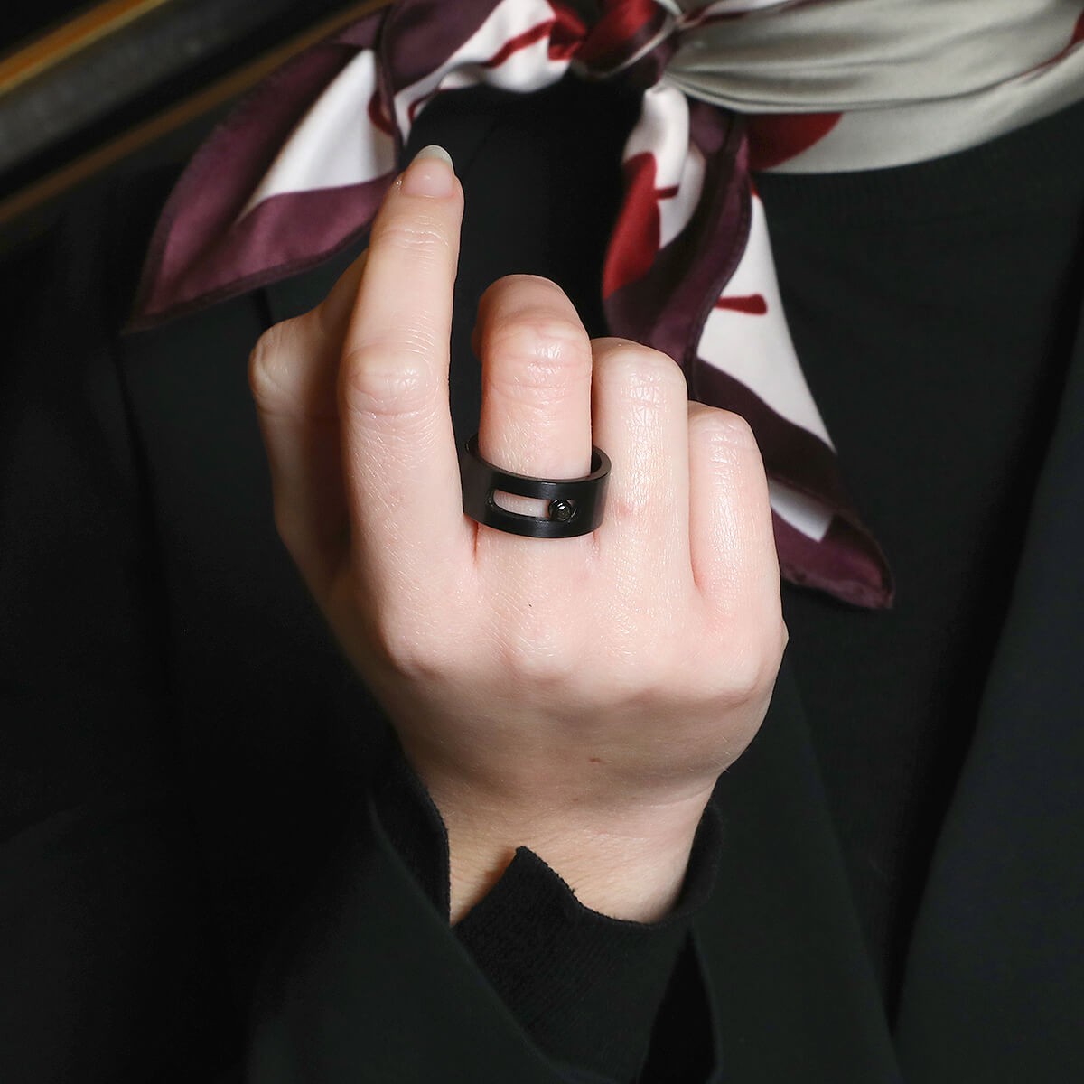 Messika Move titanium and diamond ring