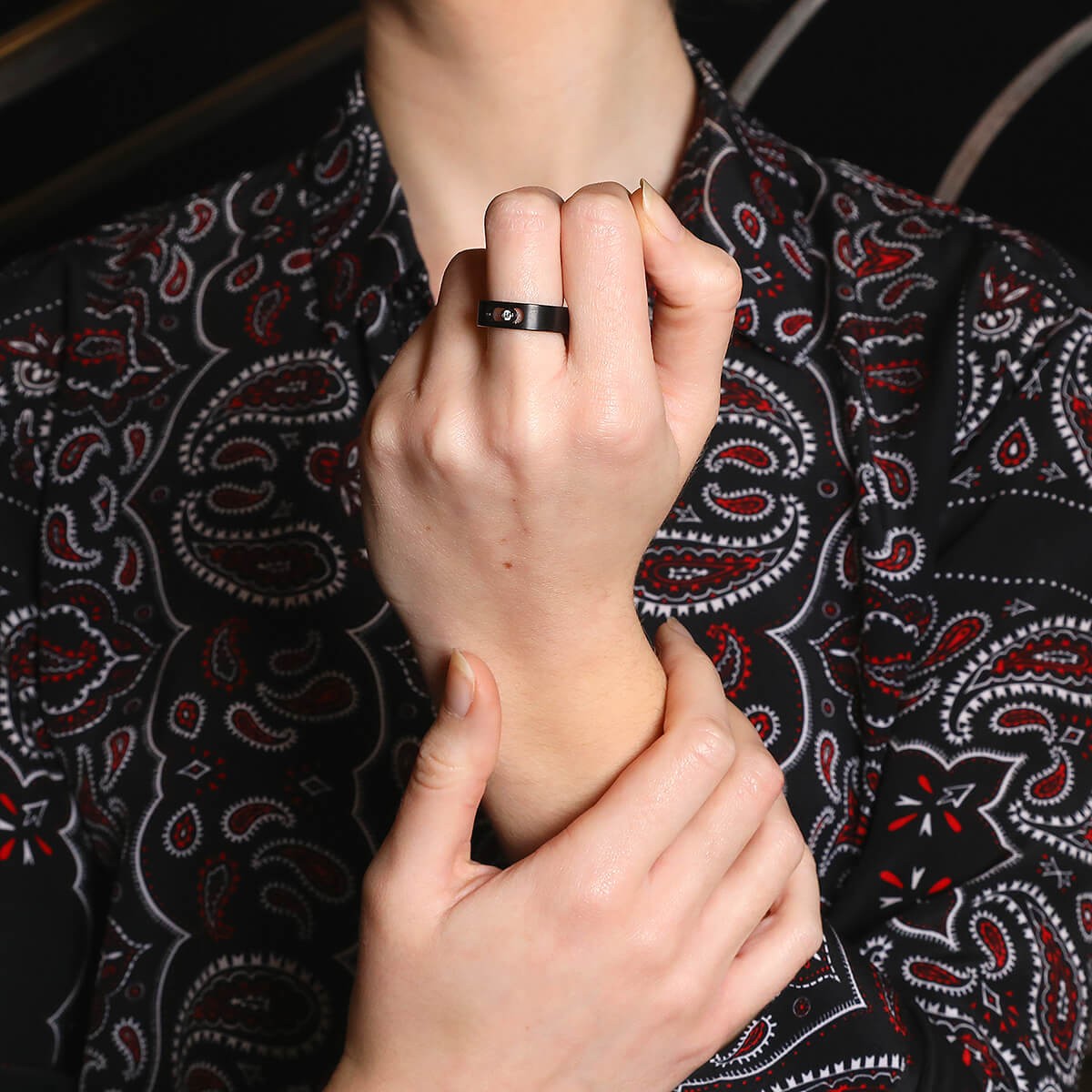 Messika Move titanium and diamond ring
