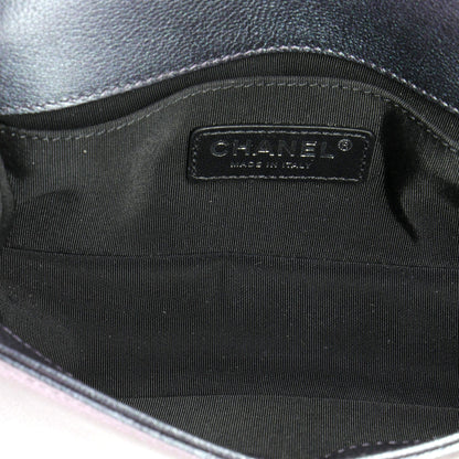 Chanel Boy Flap Bag Quilted Iridescent Goatskin Small