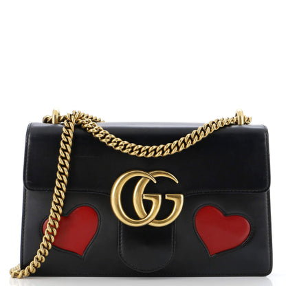 Gucci Marmont Chain Shoulder Bag Patchwork Leather Medium