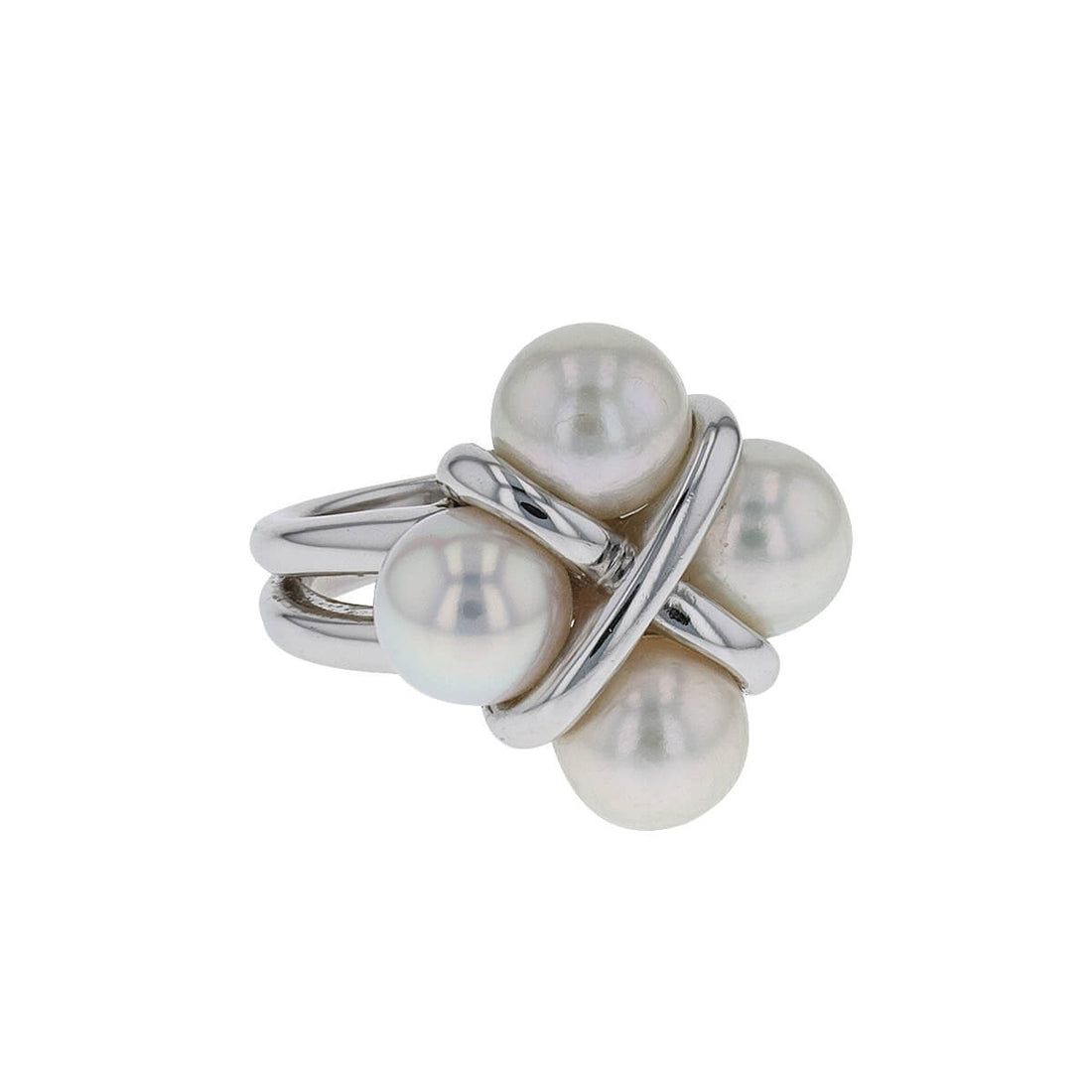 Mikimoto pearls and gold ring