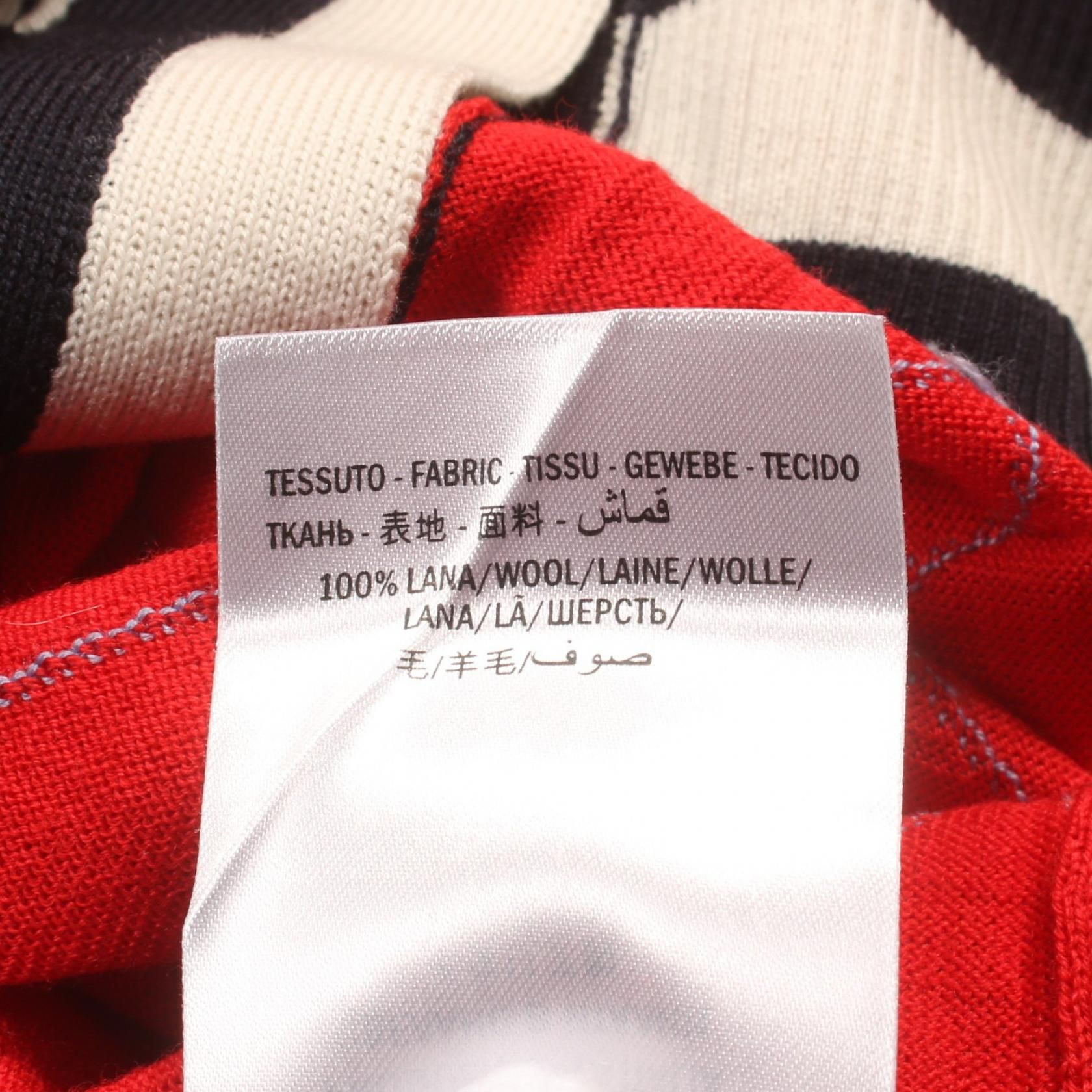 Gucci Cardigan Red Navy White Wool 474319