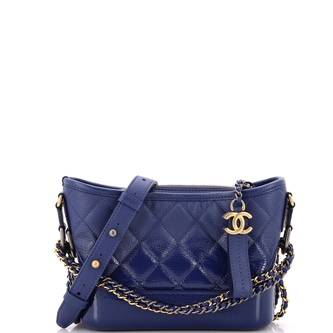 Chanel Gabrielle Hobo Quilted Goatskin And Patent Small