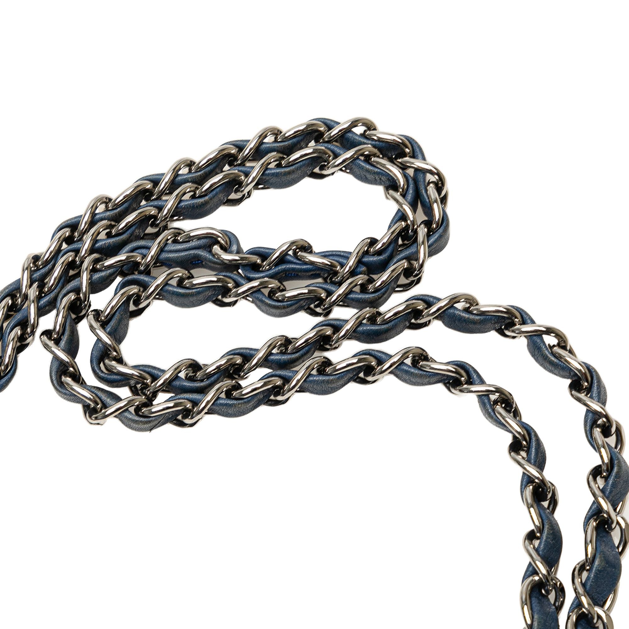 Chanel Medium Classic Caviar Double Flap Blue