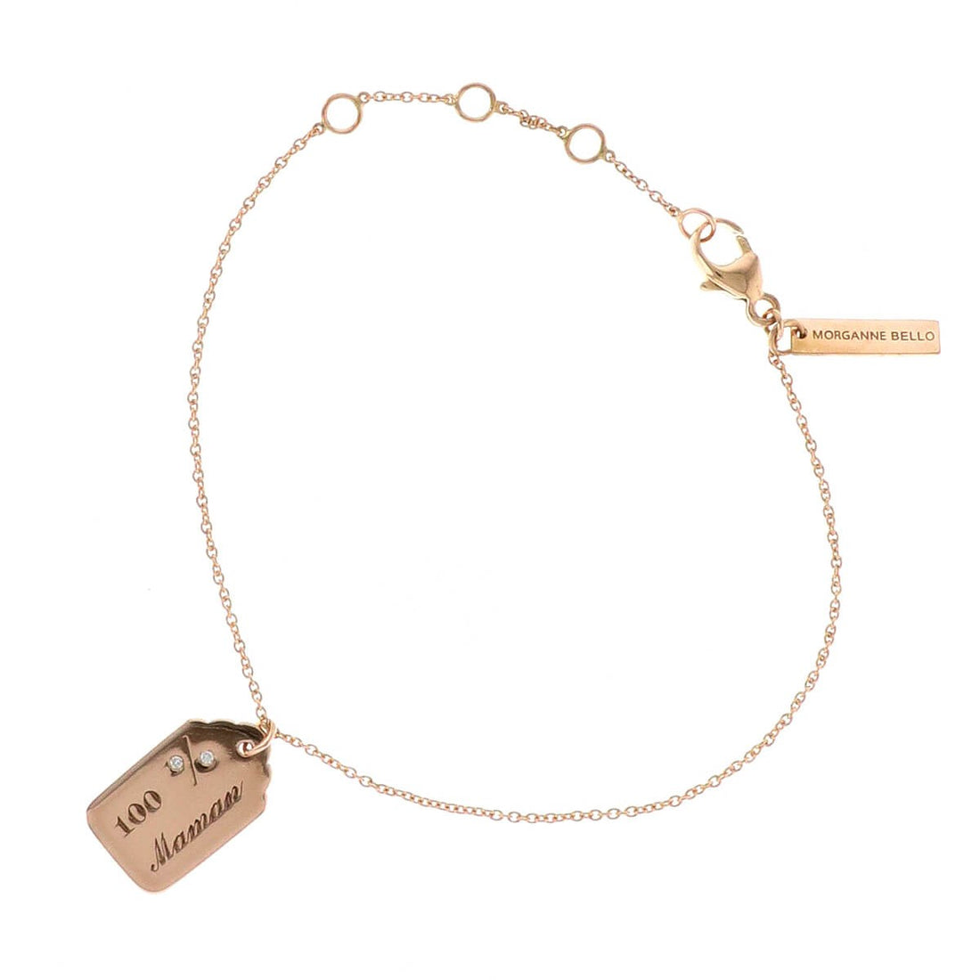 Morganne Bello diamonds and gold bracelet