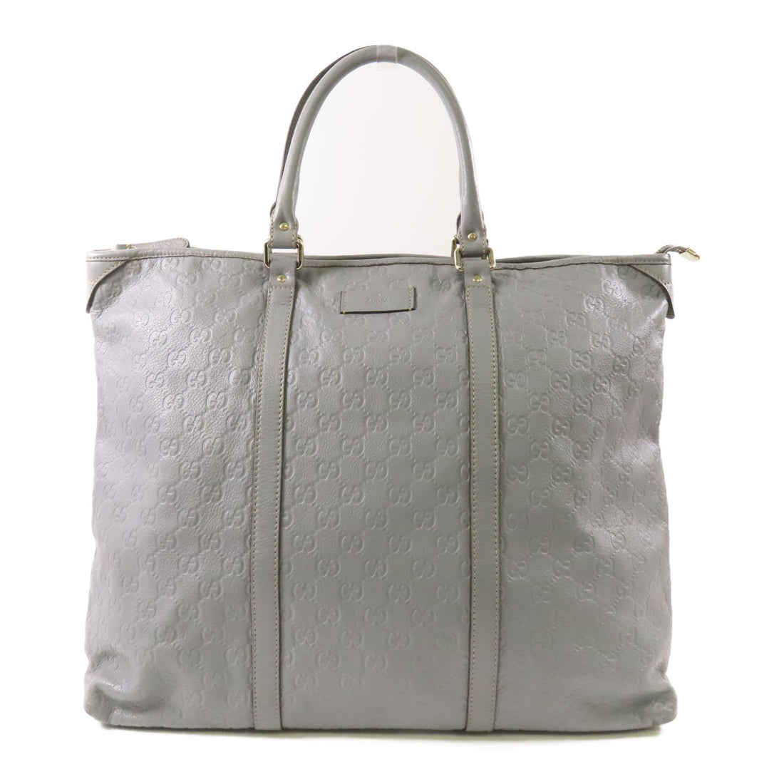 Gucci Cowhide Leather Tote Bag Gray Calfskin (cowhide) 201482
