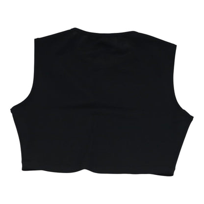Chanel Tank Top Silk Black Cc Auth