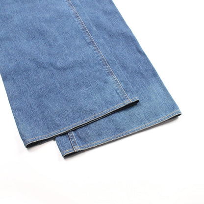 Chanel Blue Coco Mark Button Denim Pants Cotton P 12507v 07228