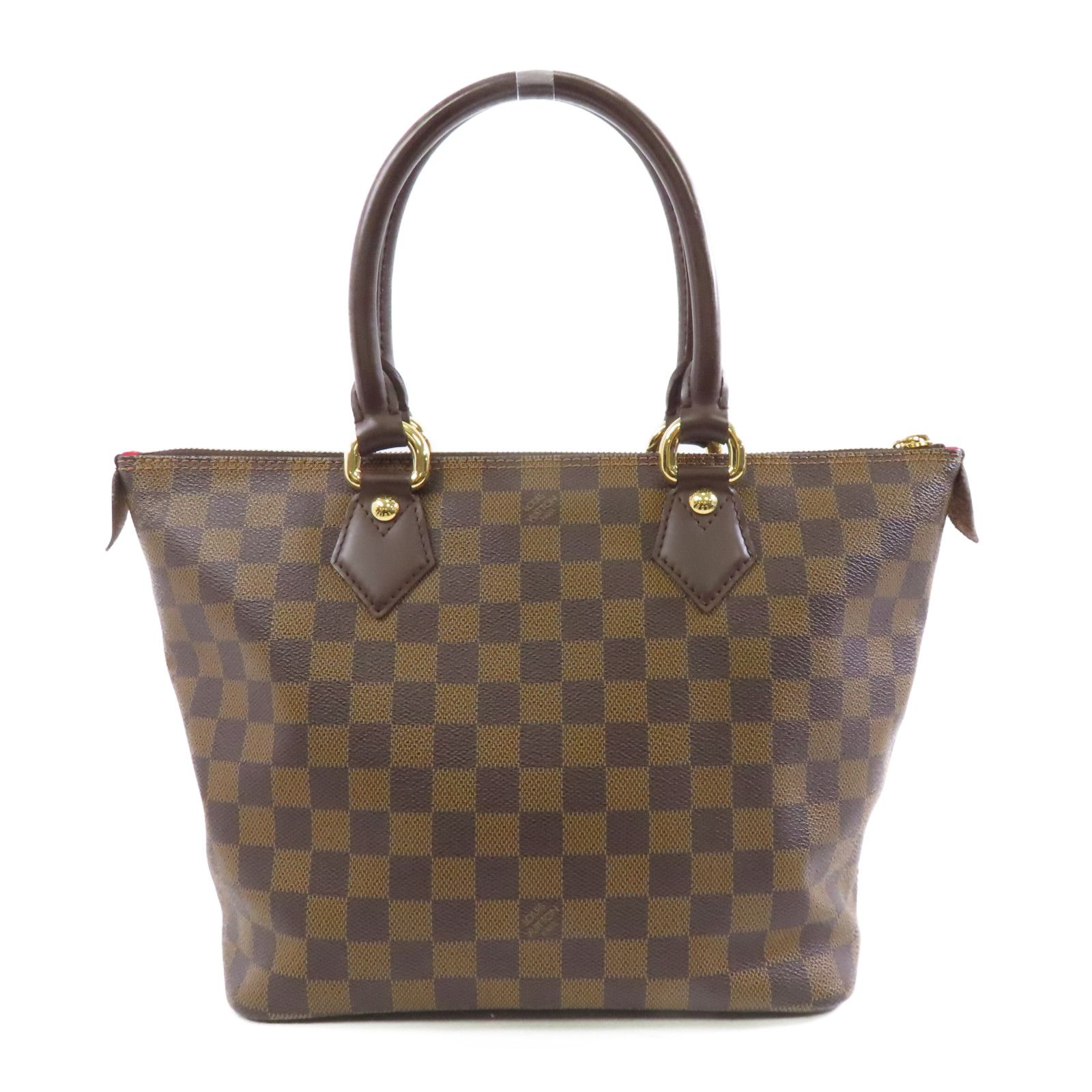 Louis Vuitton Damier Saleya Pm Gold Handbag Red Brown Handbag N 51183