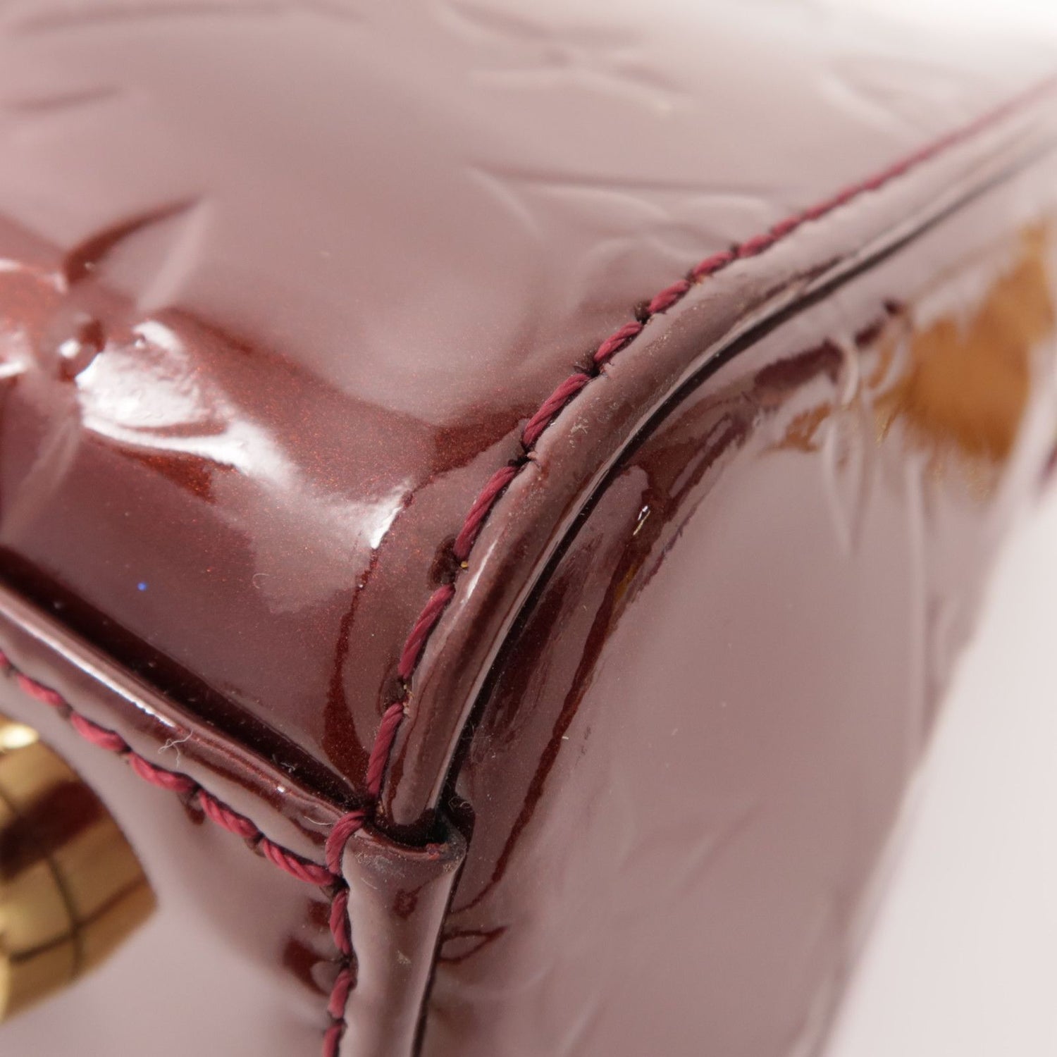 Louis Vuitton Vernis Brea Mm Hand-milled Bag For Shoulder And Back Red/rouge Fauviste Red Wine 2way Shoulder Bag M 91690