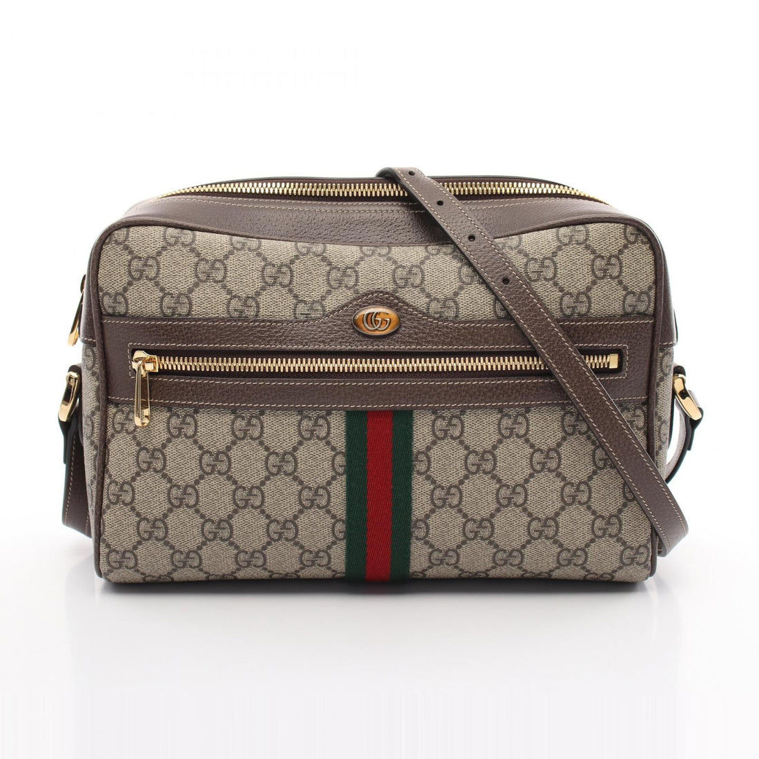 Gucci Ophidia Gg Supreme Small Shoulder Bag Beige Multicolor Pvc Coated Canvas 517080