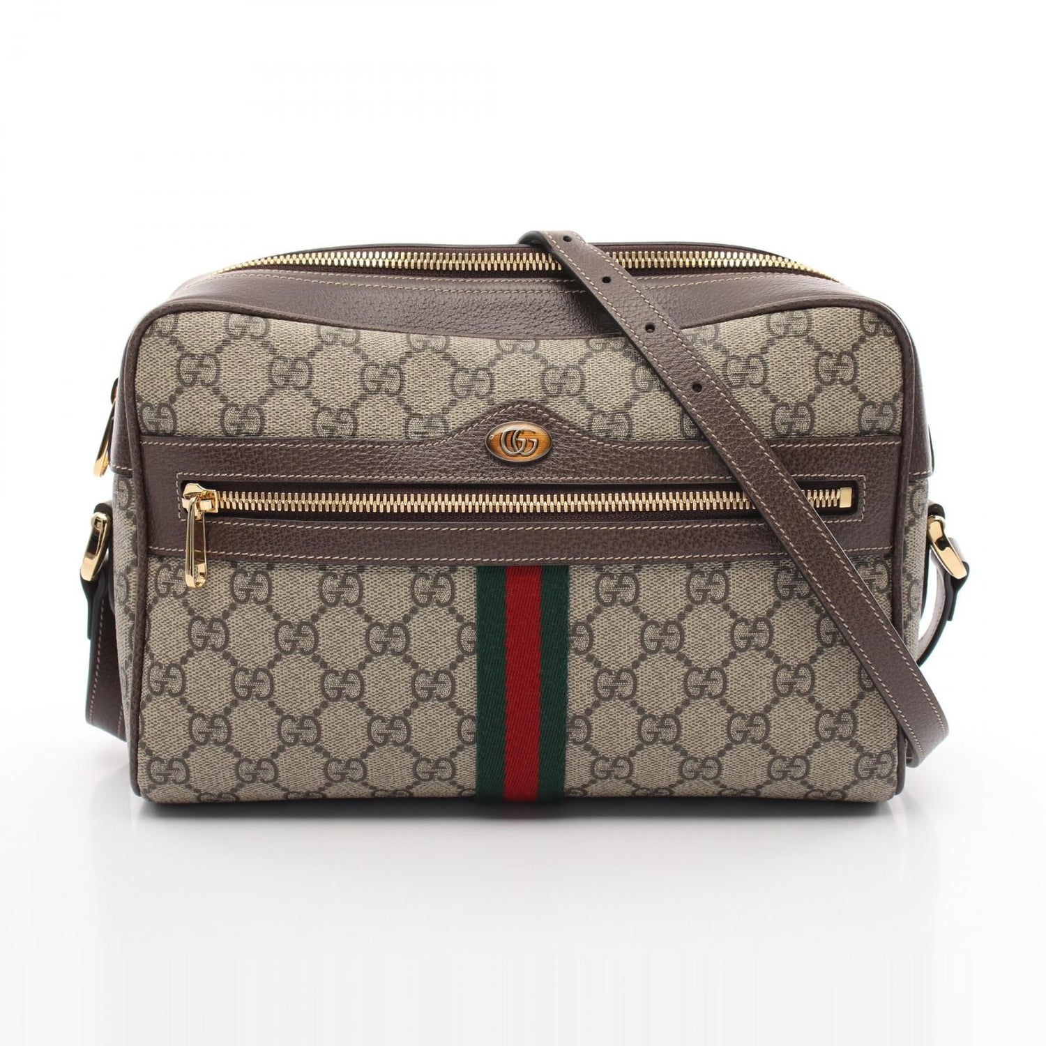 Gucci Ophidia Gg Supreme Small Shoulder Bag Beige Multicolor Pvc Coated Canvas 517080