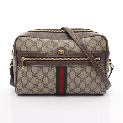 Gucci Ophidia Gg Supreme Small Shoulder Bag Beige Multicolor Pvc Coated Canvas 517080