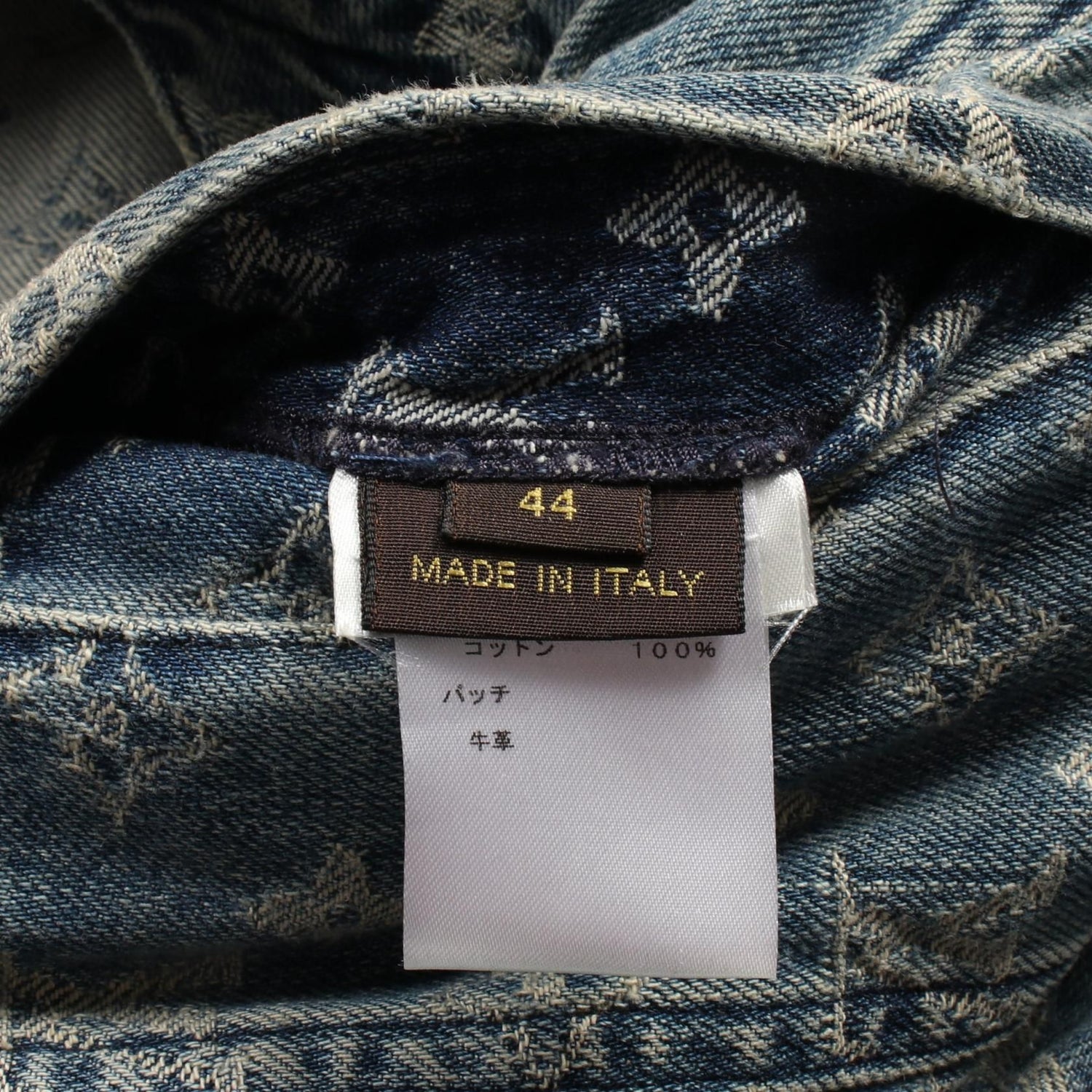 Louis Vuitton X Supreme Monogram Denim Jacket Hda 91wall Cotton Blue Mens 44