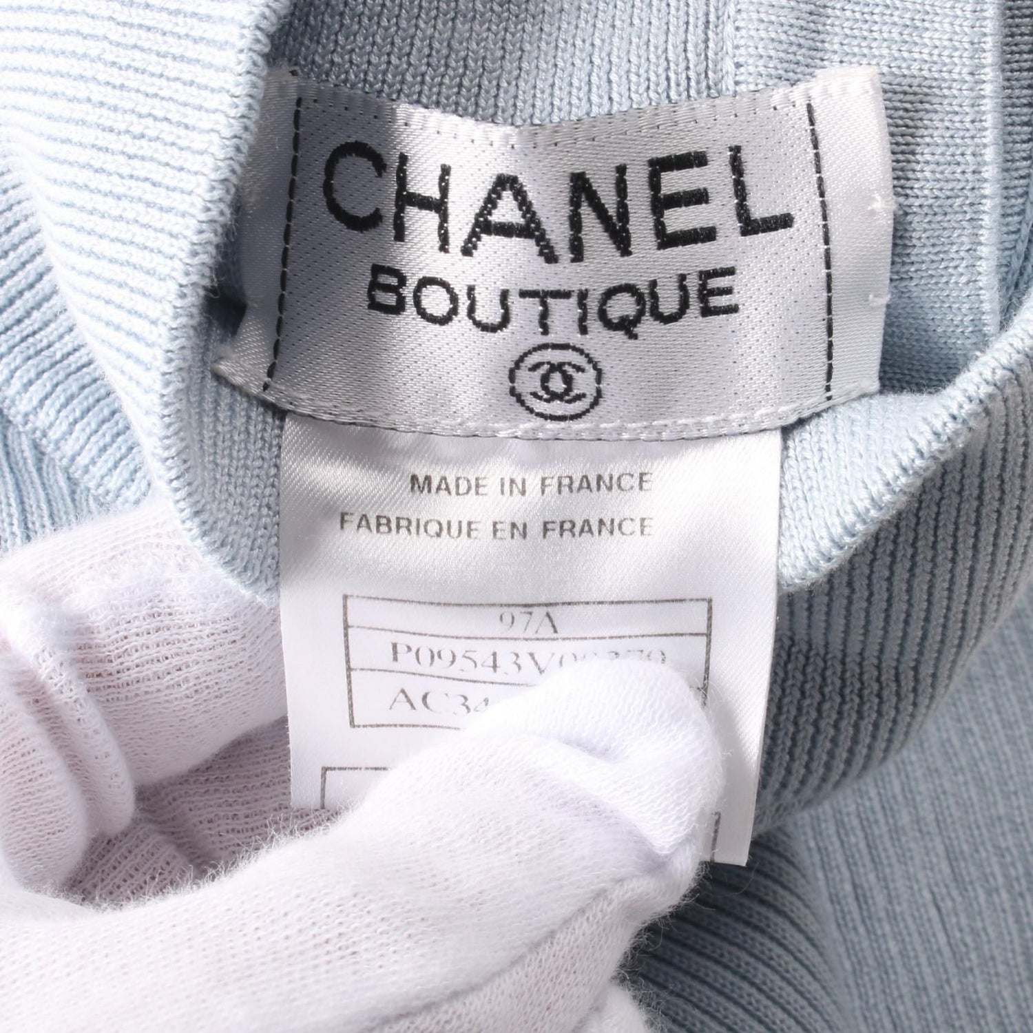 Chanel Blue Knit Cotton P 09543v 00379