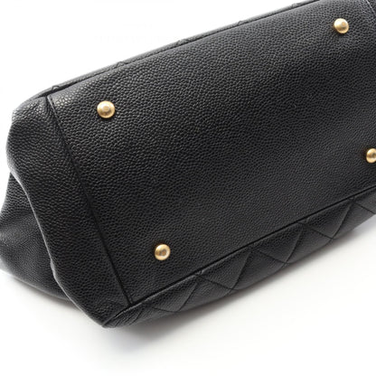 Chanel Black Matelasse Handbag Calfskin (cowhide)