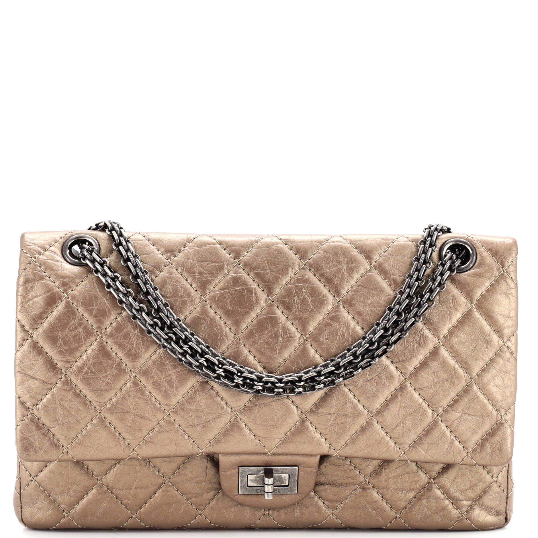 Chanel Reissue 2.55 Flap Bag Quilted Metallic Aged Calfskin 226