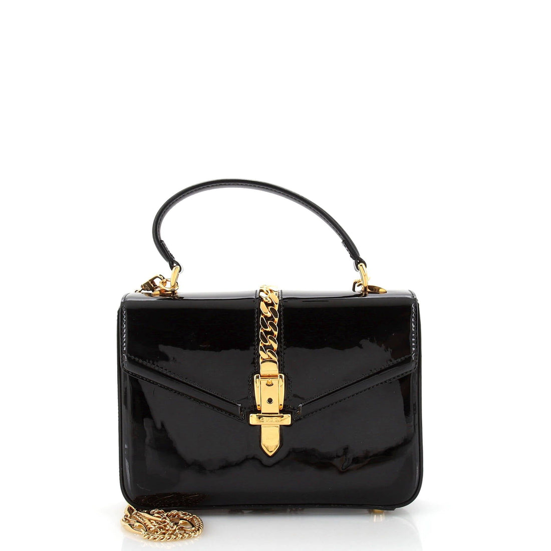Gucci Sylvie 1969 Top Handle Bag Patent Mini