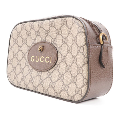 Gucci Painted Canvas Neo Vintage Gg Supreme Golden Shoulder Bag Brown Yellow Pvc Coated Canvas 476466