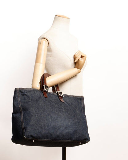 Fendi FF Denim Handbag