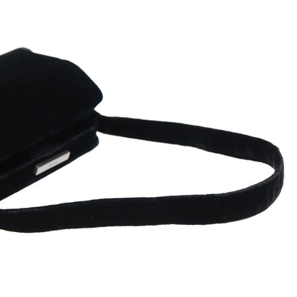 Prada Shoulder Bag Velor Black Auth