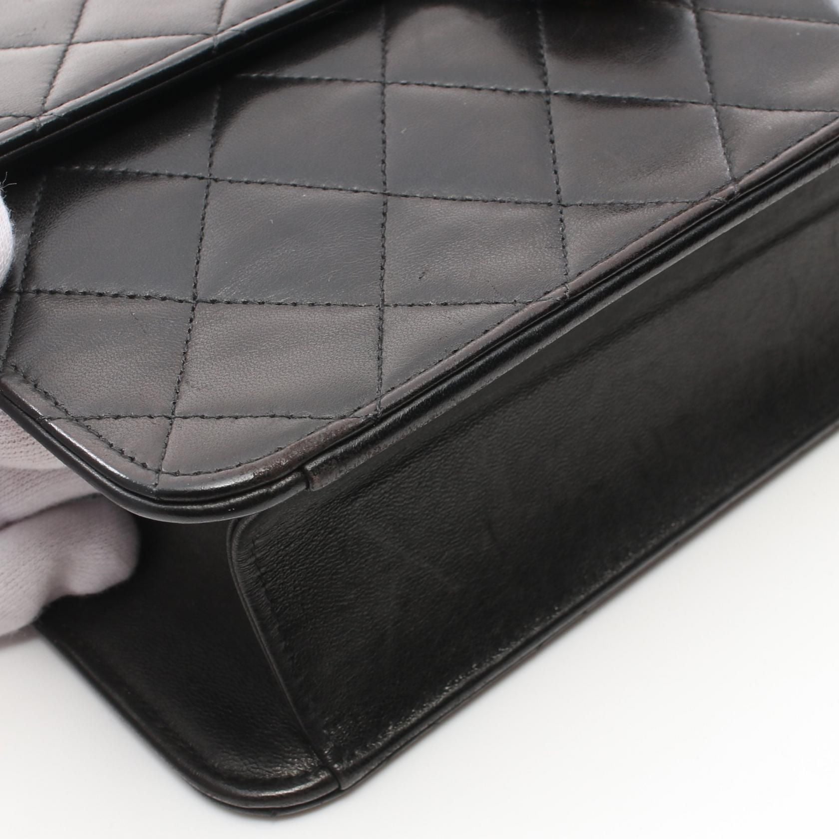 Chanel Lambskin Quilted Medium Single Flap Black