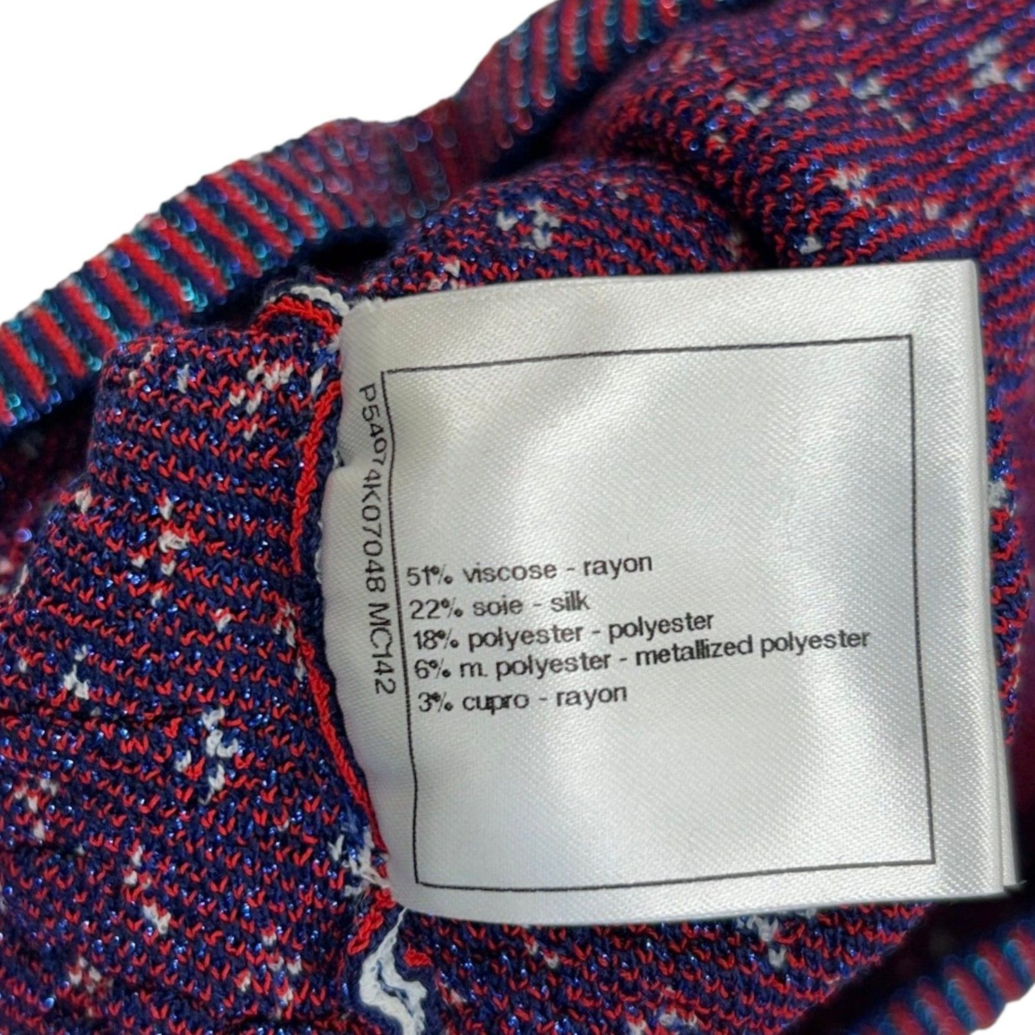 Chanel White Rayon Tops 36 P 54074