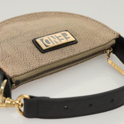 Fendi Zucca Canvas Accessory Pouch Beige Gold Auth