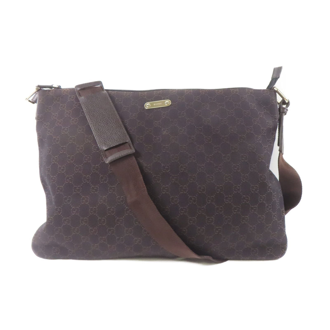 Gucci Canvas Shoulder Bag Brown Gg Canvas 190628