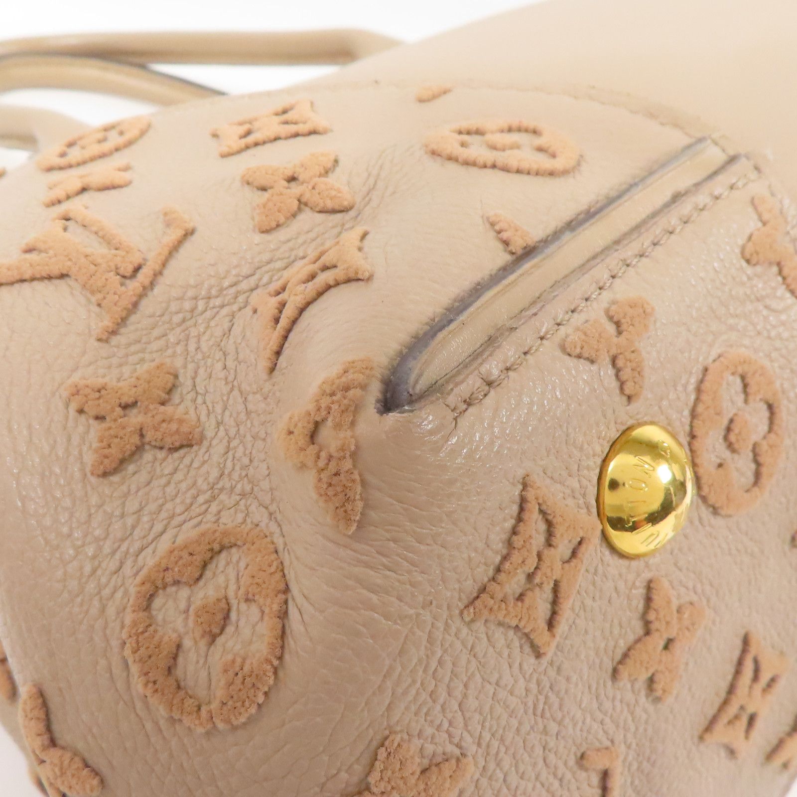 Louis Vuitton Cowhide Leather/sheep Carpet Tote W Pm Kinpaku Hand-turned Bag