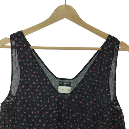 Chanel Mini Dress Black Silk 38
